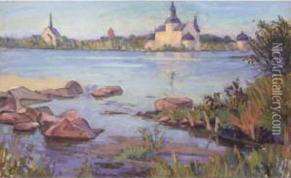 Vadstena Castle Oil Painting - Prince Eugen Of Sweden