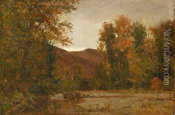 Deer in a Landscape Oil Painting - Thomas Worthington Whittredge