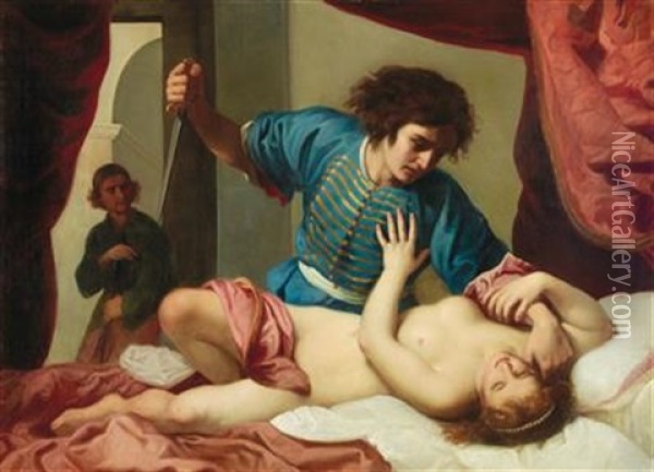 Tarquinius And Lucretia Oil Painting - Felice Ficherelli