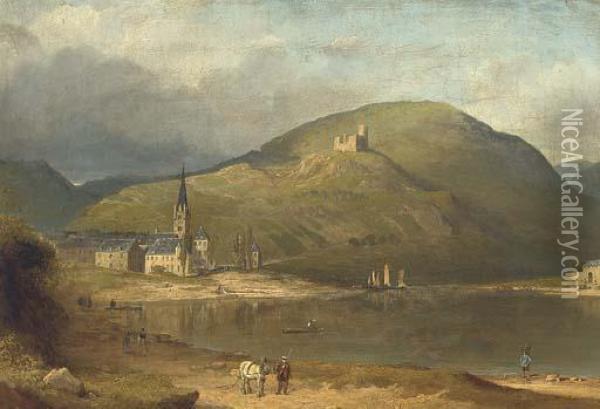 Bernkastel, On The Moselle Oil Painting - James Arthur O'Connor
