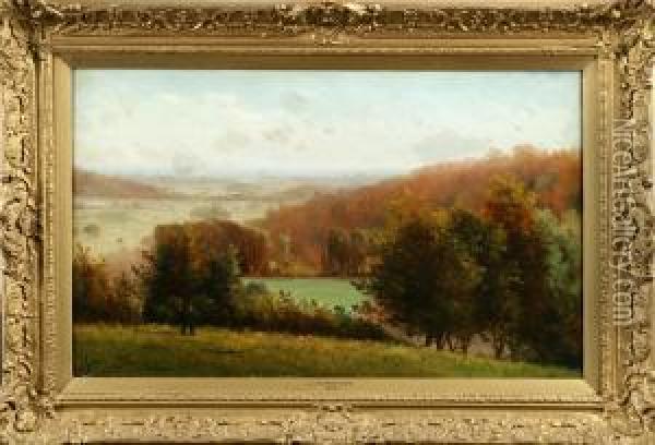 Landskap Oil Painting - James Aumonier