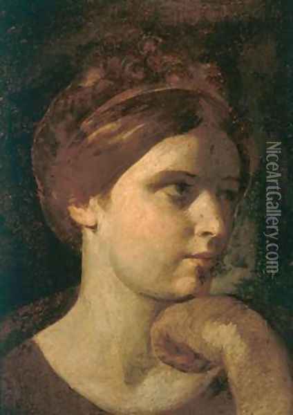 Head of a Young Woman Oil Painting - Pier Francesco Mola
