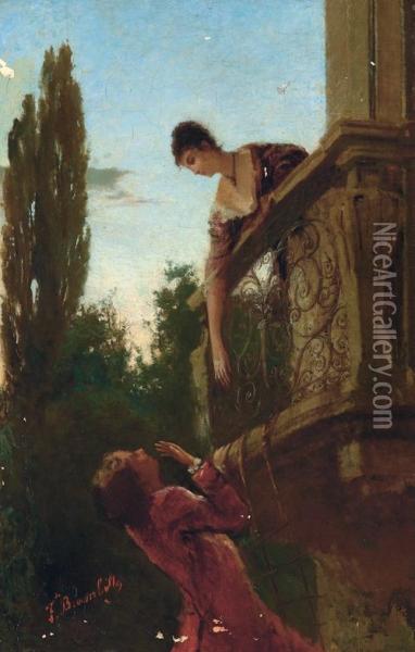 Romeo E Giulietta Oil Painting - Ferdinando Brambilla