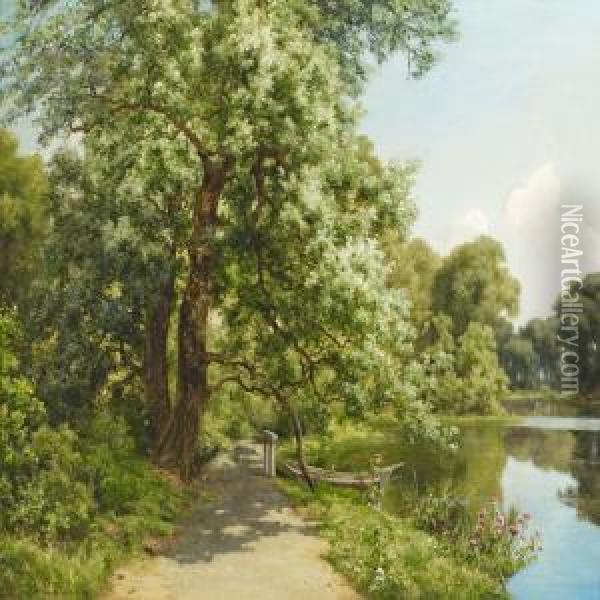 Woodland Scene Oil Painting - Axel Thorsen Schovelin