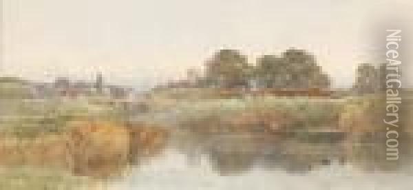 Goring And River Thames Oil Painting - Joseph John Jenkins