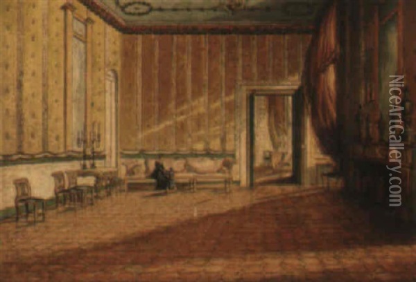 The Room In Ajaccio, Corsica, Where Napoleon Bonaparte Was Born Oil Painting - William Cowen