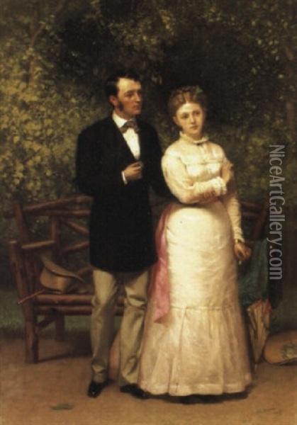 The Proposal Oil Painting - John George Brown