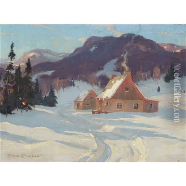 March Afternoon: Laurentians Oil Painting - Eric Riordon