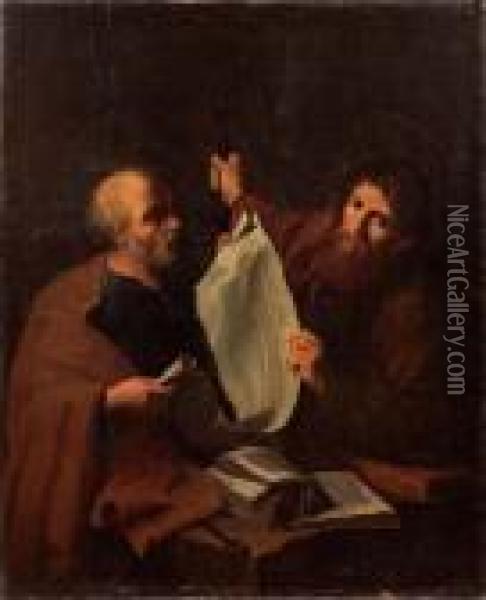 I Santi Pietro E Paolo Oil Painting - Jusepe de Ribera