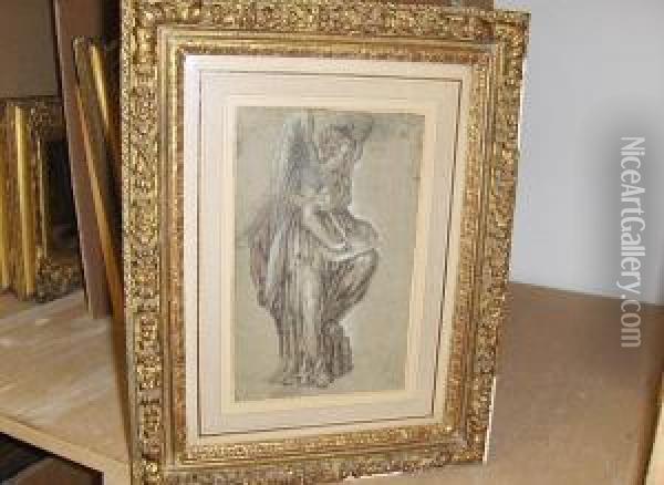 Study Of An Angel Oil Painting - Frans I Vriendt (Frans Floris)