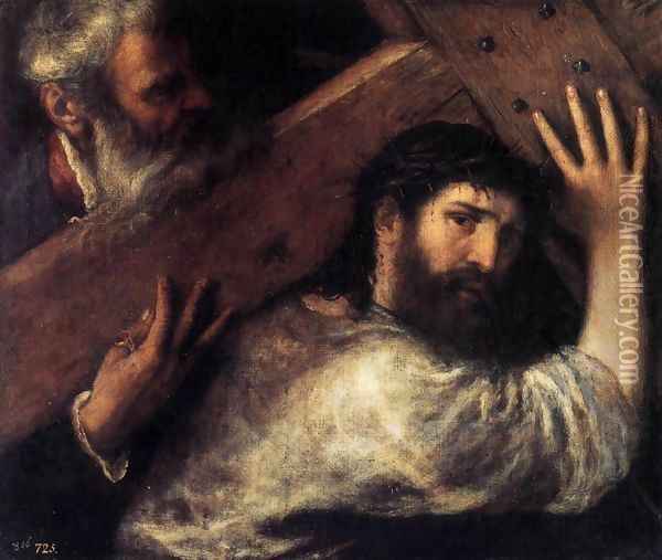Christ Carrying the Cross 4 Oil Painting - Tiziano Vecellio (Titian)