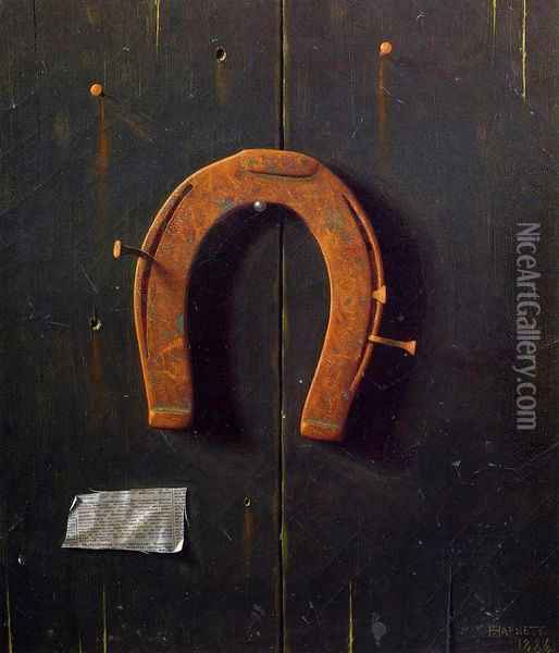 The Golden Horseshoe Oil Painting - William Michael Harnett