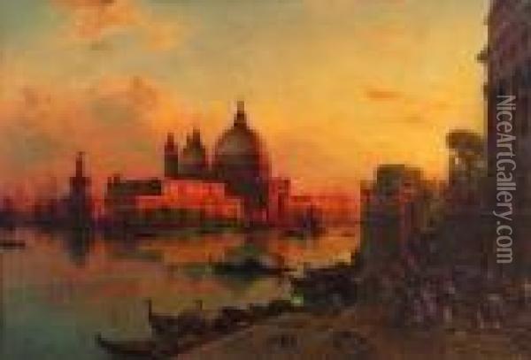 Venedig. Oil Painting - Eduard Hildebrandt