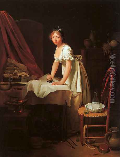 Young Woman Ironing Oil Painting - Louis Leopold Boilly