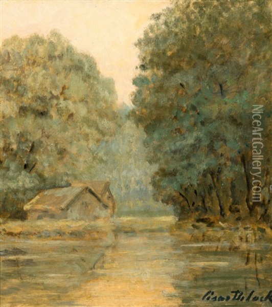 Fog By The River Oil Painting - Cesar De Cock