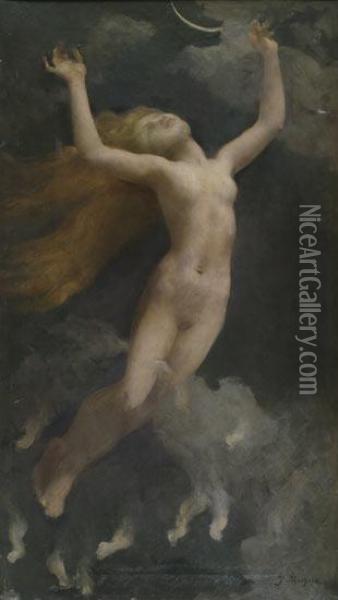 Nu Symboliste Oil Painting - Jules Louis Machard