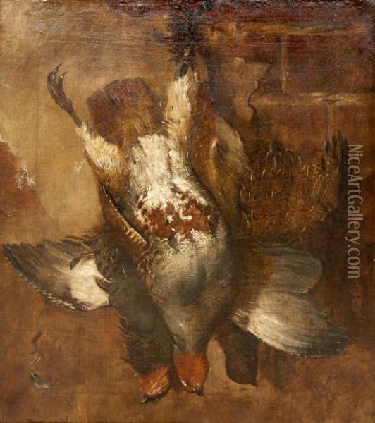 Still Life With Partridges Oil Painting - John Christopher Bell