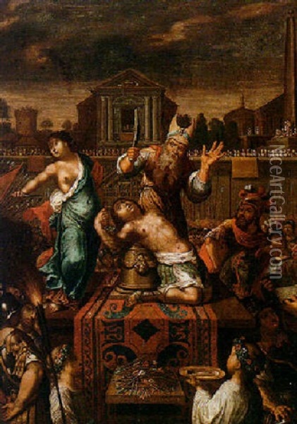 The Death Of Labiana And Melinto Oil Painting - Johann (Hans) Konig