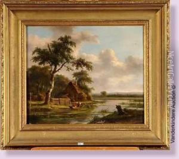 Paysage Anime Oil Painting - A. Werotte