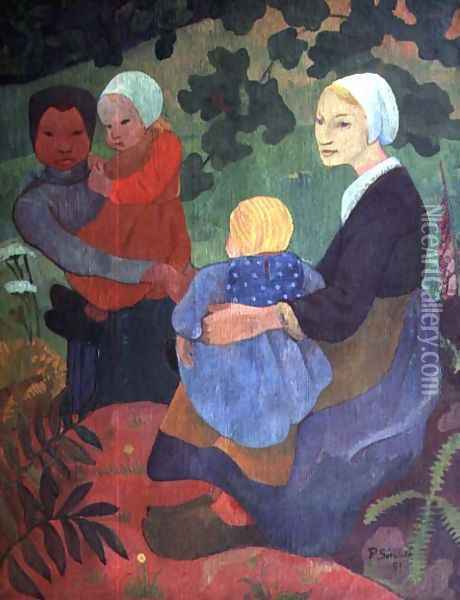 The Young Mothers, 1891 Oil Painting - Paul Serusier