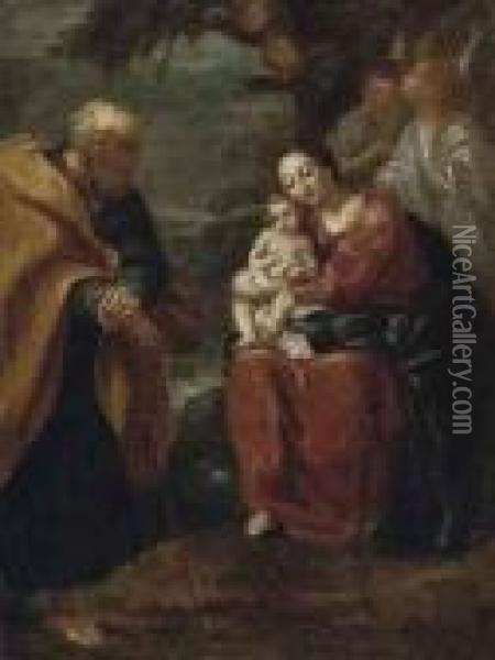 The Rest On The Flight Into Egypt Oil Painting - Giuseppe Maria Crespi