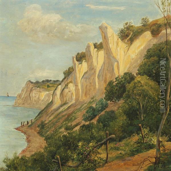 Cliff Of Moen Oil Painting - Thorald Brendstrup