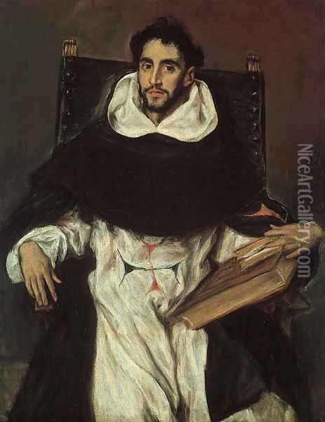Fray Hortensio Félix Paravicino c. 1609 Oil Painting - El Greco (Domenikos Theotokopoulos)