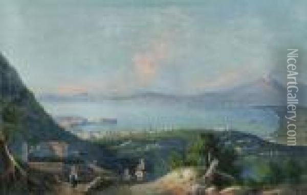 Bucht Von Neapel Oil Painting - Consalvo Carelli