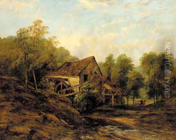 The old water mill Oil Painting - Frederick Waters Watts