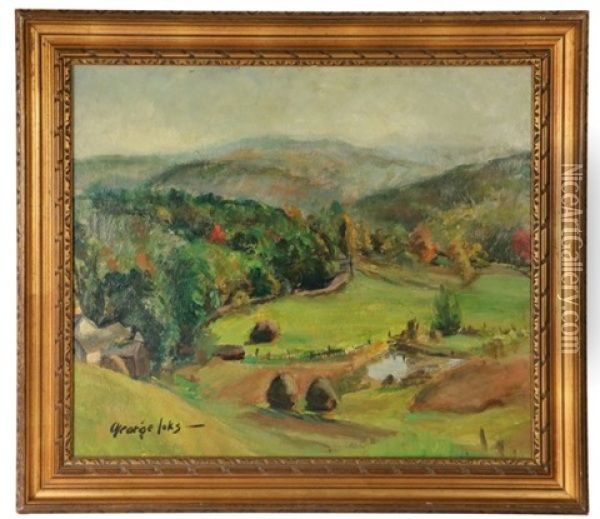 Pennsylvania Landscape Oil Painting - George Benjamin Luks