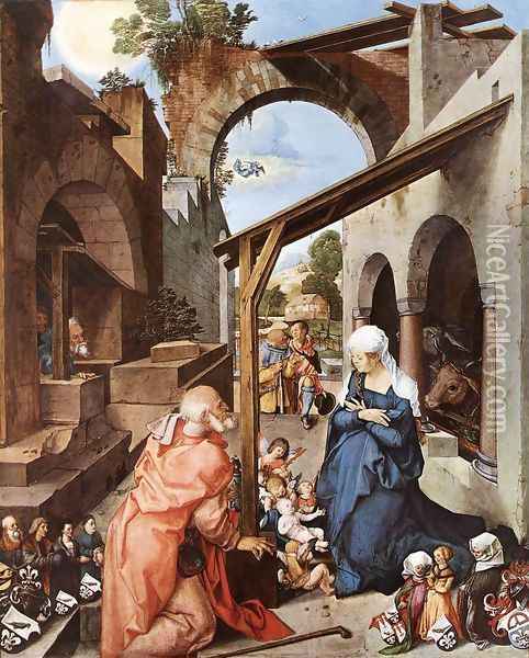 Paumgartner Altar (central panel) I Oil Painting - Albrecht Durer