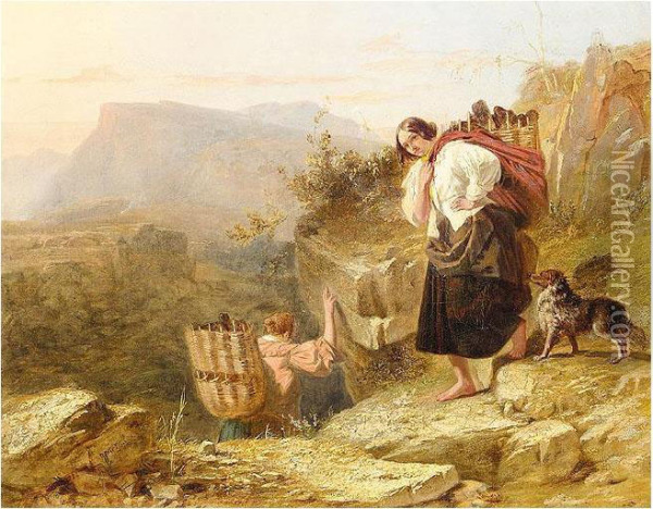 The Peat Gatherers Oil Painting - Robert Roland McIan