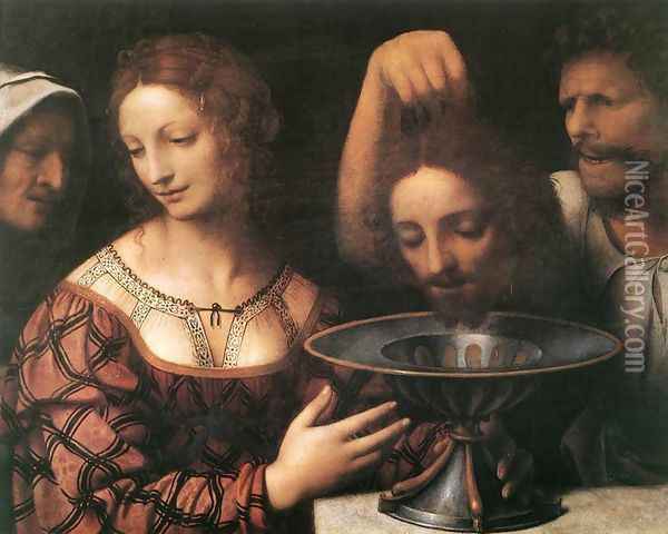 Herodias Oil Painting - Bernardino Luini