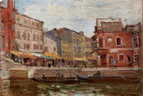 Venezia Oil Painting - Ferruccio Scattola