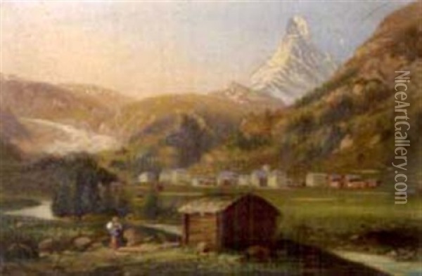 Zermatt Oil Painting - Alfred Duenz