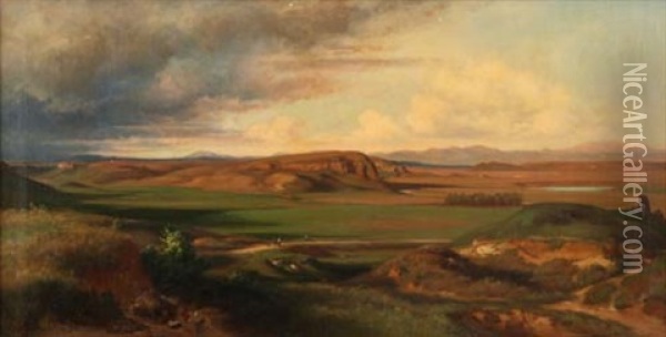 Weite Landschaft Oil Painting - Bernhard Fries