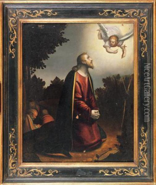 Cristo In Preghiera Oil Painting - Orsola Maddalena Caccia