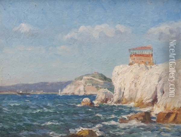 Bord De Cote A Marseille Oil Painting - Edouard Cremieux