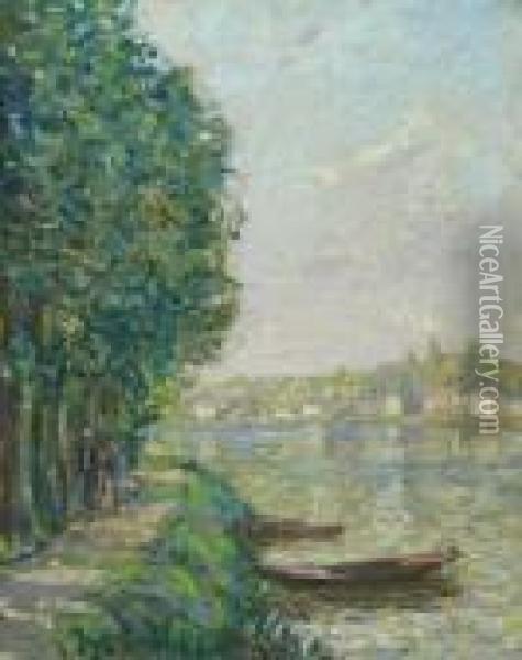 Flusslandschaft. Oil Painting - Maxime Maufra
