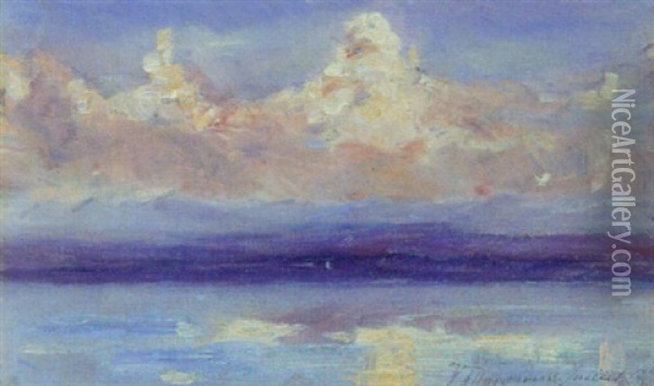 Wolken Uber Dem Genfersee Oil Painting - Francois-Louis-David Bocion