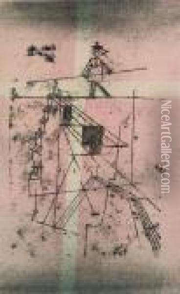 Der Seiltanzer Oil Painting - Paul Klee