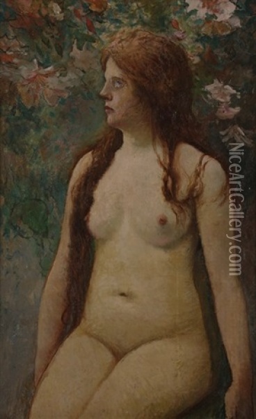 Baigneuse Assise Oil Painting - Francis Brooks Chadwick