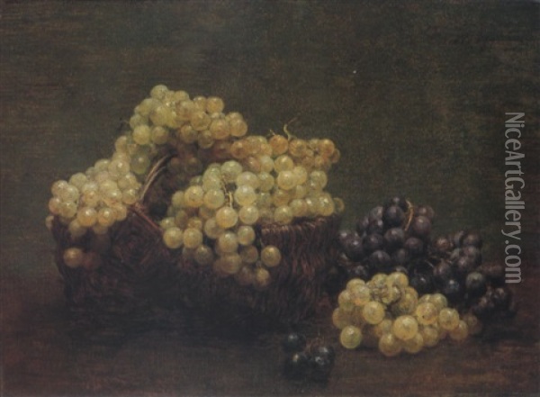 Panier De Raisins Oil Painting - Henri Fantin-Latour