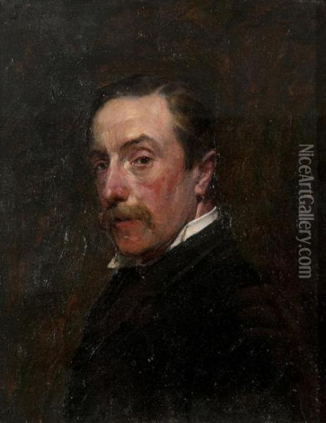 Portrait Of Mr J. Soden Oil Painting - John Seymour Lucas