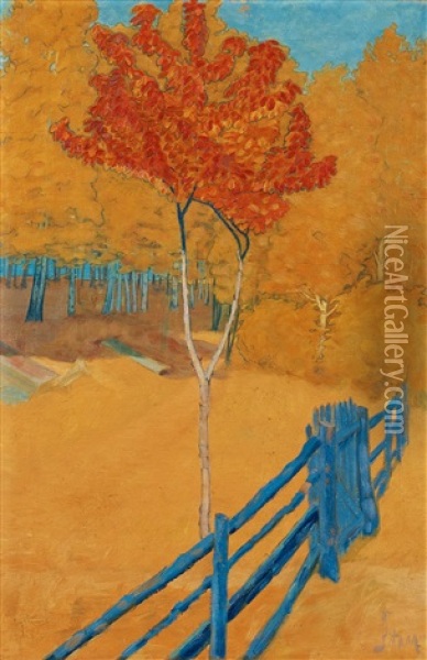Hostlandskap (autumn Landscape) Oil Painting - John Sten