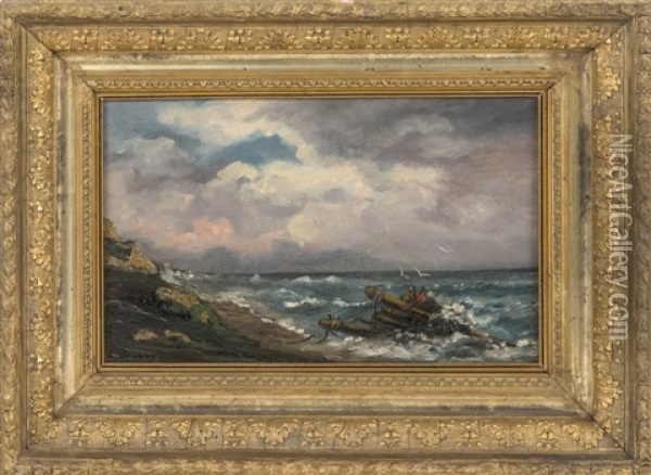 A View Of The Coast Oil Painting - Jean-Baptiste Isabey