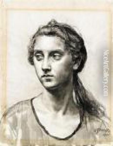Ritratto Della Figlia Oil Painting - Vincenzo Gemito