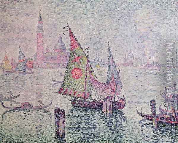 The Green Sail, Venice, 1904 Oil Painting - Paul Signac