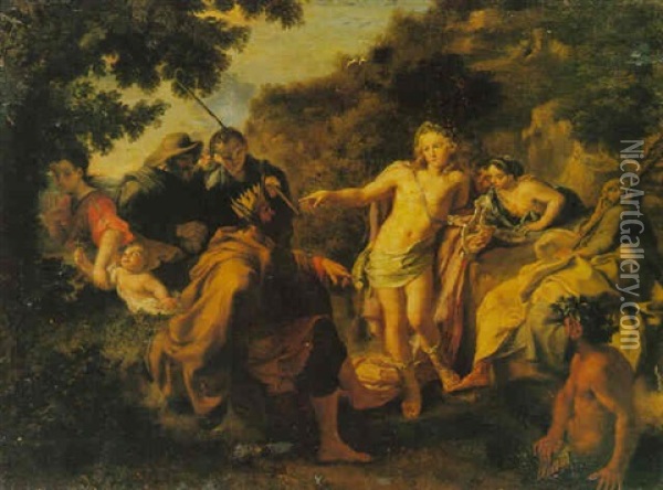 The Judgement Of Midas Oil Painting - Niccolo Berrettoni