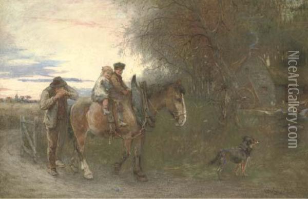 The Day's Work Done Oil Painting - Otto Theodore Leyde